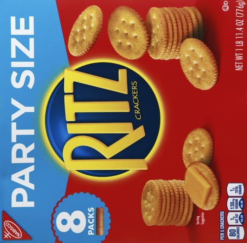 Image of RITZ Original Crackers, Snacks for Kids and Adults, Lunch Snacks, Party Size, 27.4 oz (Pack of 3)