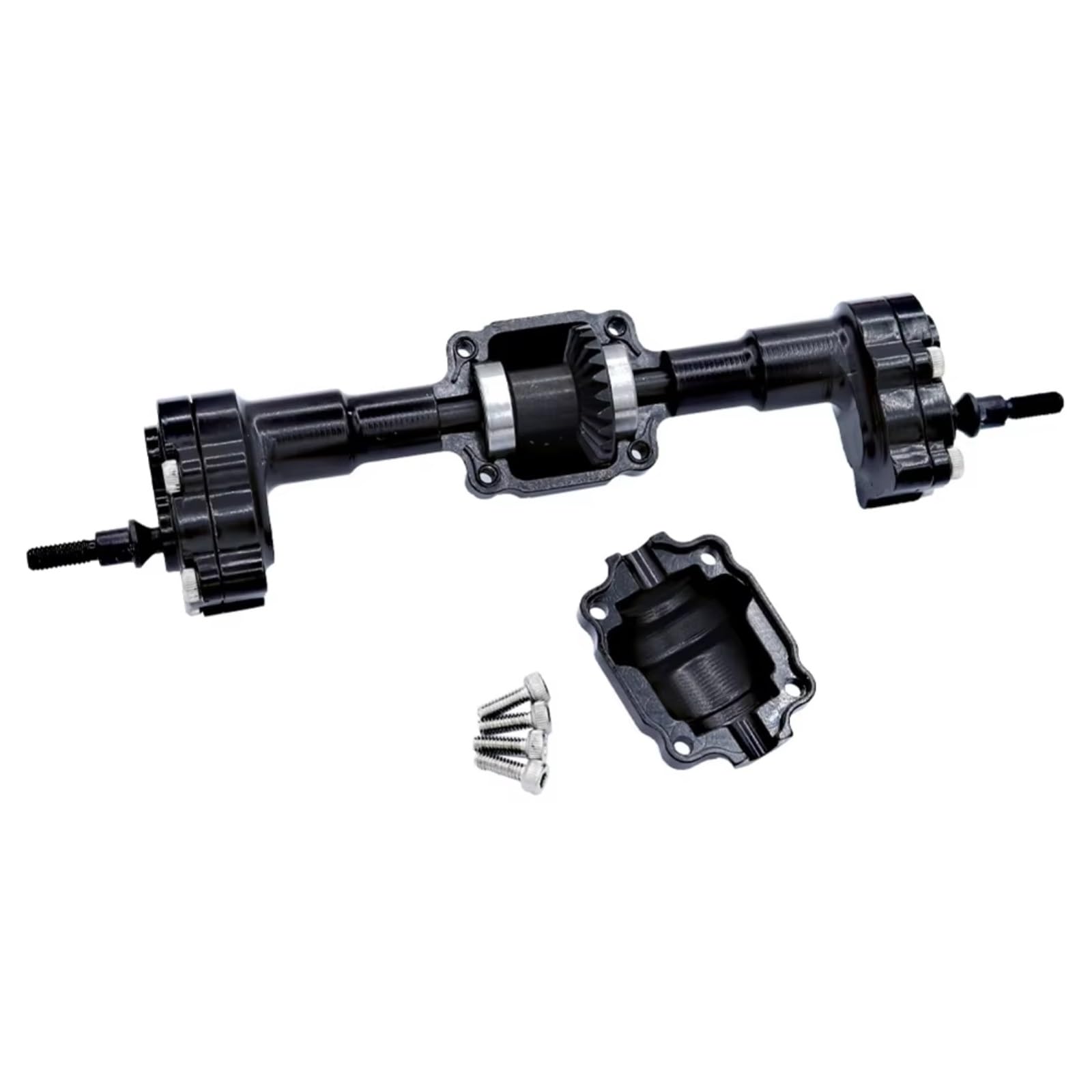 Compatible con FMS para FCX24 1/24 Piezas De Actualización Coche RC, Accesorios Modificación, Engranaje Eje Portal Delantero Y Trasero Completo Metal Piezas