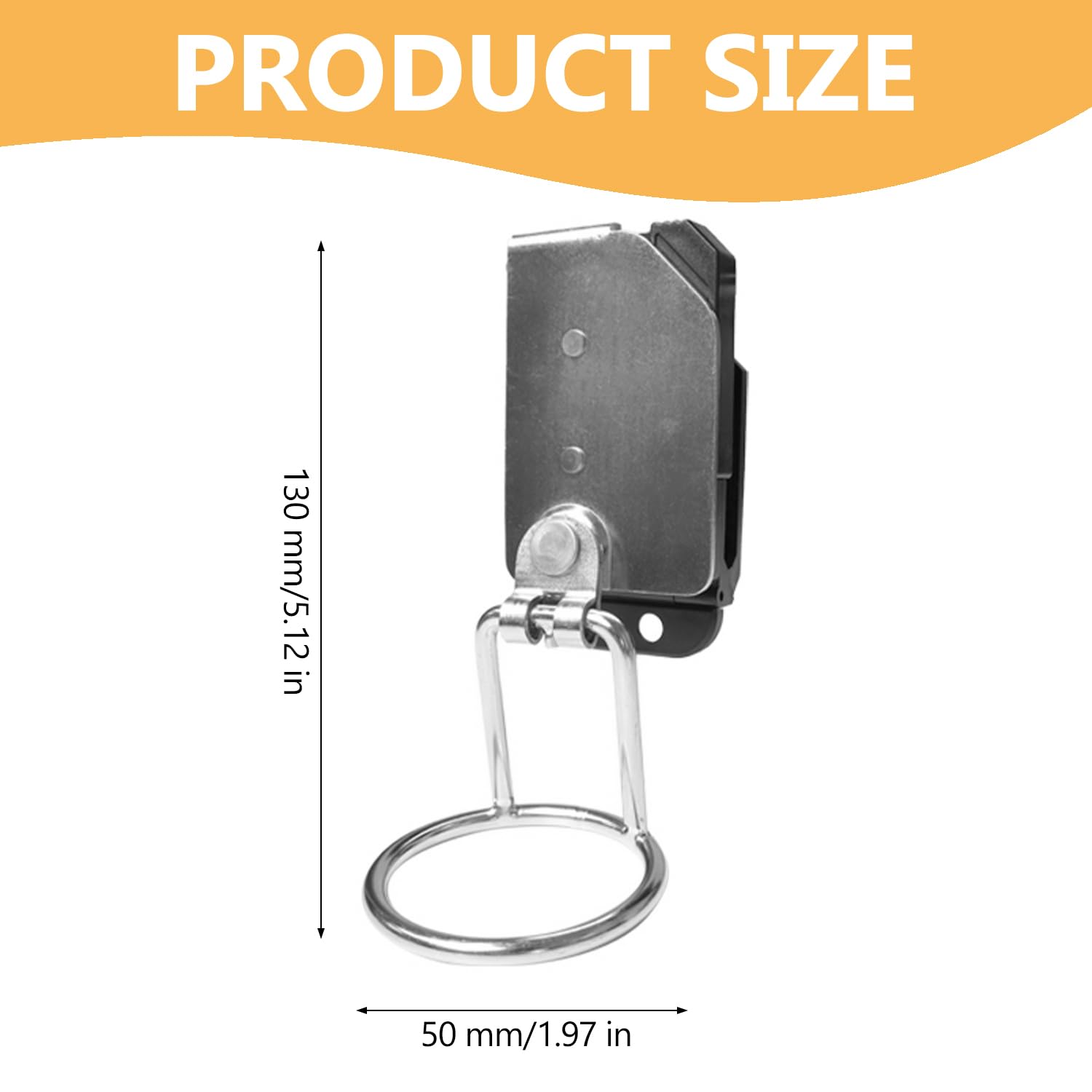 Manguito de Martillo de Cinturón, Soporte de Cuero para Martillo Ø 50 mm, Cinturón de Manguito de Martillo de Aleación de Aluminio + Plástico, para Martillos, Hachas y Llaves Inglesas