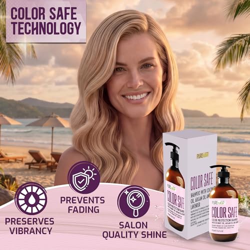Image of Color Safe Shampoo - Sulfate Free for Color Treated Hair - Moisturizing and Nourishing Care - Paraben Free, Color Protecting Formula - Professional Salon Grade Quality for Men and Women - 16 Fl Oz
