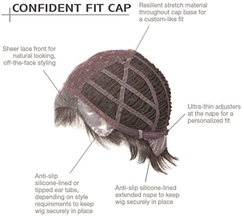 Style Wig Color M5S - HIM Mens Wigs 3" Short Spiked Slicked Haircut Heat Friendly Synthetic Lace Front No Slip Professional Avg-Large Cap Size Bundle MaxWigs Hairloss Booklet