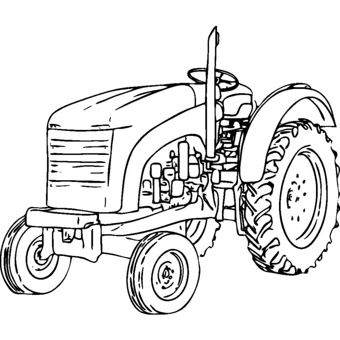 Azeeda 'Mini Tractor' Unmounted Rubber Stamp - A8 (RS00056516)