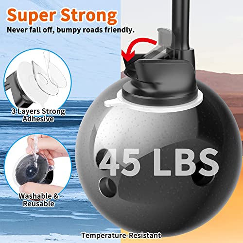 Magnetic Phone Car Mount [14-Inch Gooseneck Long Arm Extension], 1Zero Universal Windshield Dashboard Industrial-Strength Suction Cup Car Phone Holder With 6 Strong Magnets, For All Cell Phones Iphone #TOP5