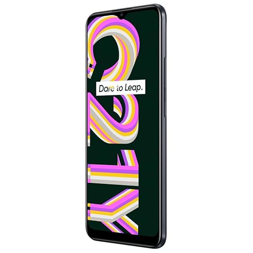 realme C21Y Smartphone, Mega batteria da 5.000 mAh, Display mini-drop da 6,5", Tripla fotocamera da 13 MP con AI, Processore UNISOC T610, Dual Sim, 3+32GB, Cross Black
