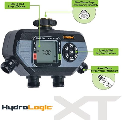 Close-up of a stainless steel filter washer for the water timer