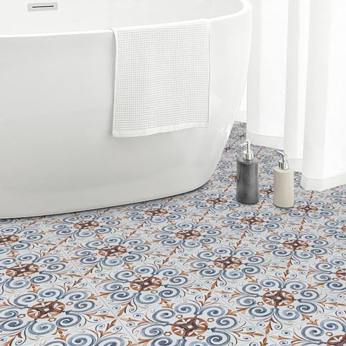 Vinylboden Selbstklebend, PVC Bodenbelag Selbstklebend für Bad Küche Wohnzimmer Wasserdicht Bodenfliesen Selbstklebend 30x30cm, Dicke 1mm 10 Stück