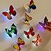 DIoFent 14 PCS Adesivo Giocattolo Decorazione Murale LED Farfalle di Notte per Il Festival di Festa di Compleanno di Nozze 5,7 Centimetri * 6,7 Centimetri Multi Color