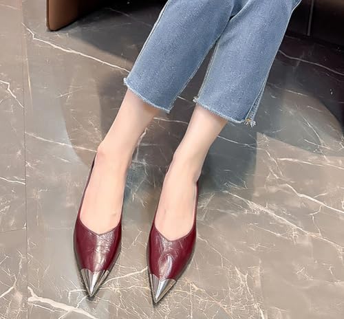 Flats for Womens Low Wedge Pointed Toe Ballet Flat Comfortable Dressy Slip On Casual Work Shoes Womens Flats Loafers 20252