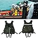 Buoyancy Control Swim Safety Vest, Fishing Gear with Zippered Pockets, for Kayaking, Boating, Paddle Board & Water Sports Activities(Black)