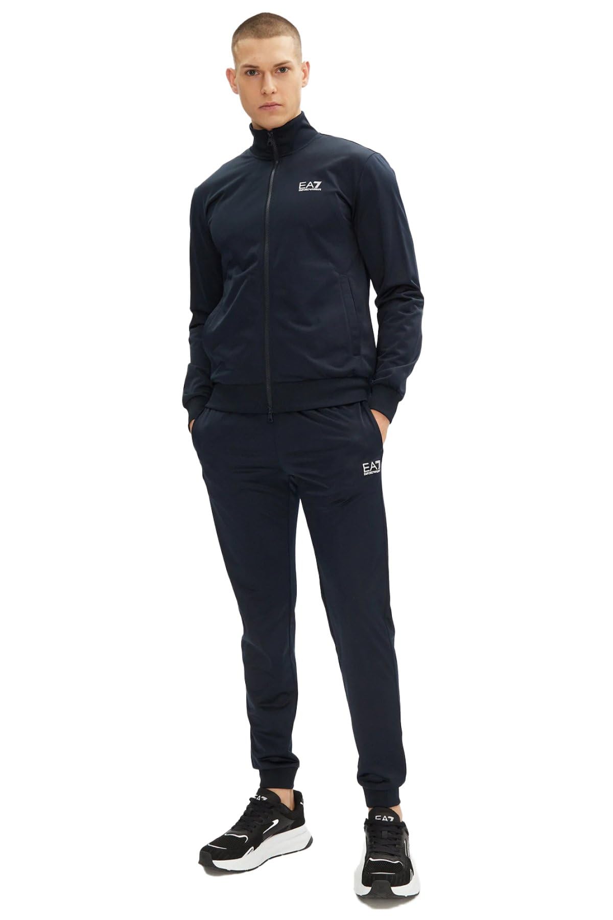 EA7 Emporio Armani Core Id Poly Zip Tracksuit, Dark Blue, Size 2Xl, Men