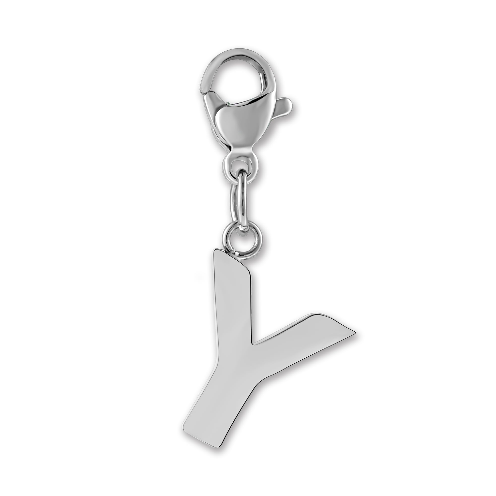 GD GOOD.designs Buchstaben Anhänger mit Karabiner Verschluss - Kettenanhänger Initial Charm aus Edelstahl I Chirurgenstahl Anhänger für Bettelarmband
