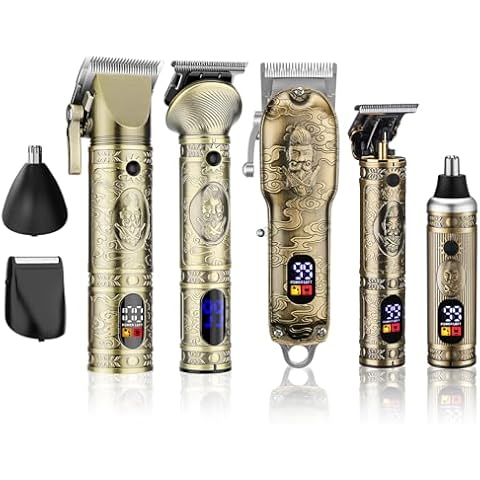 Lanumi 7 Set Professional Hair Clippers for Men, Beard Trimmer, Nose Hair Trimmer, Electric Shaver, Clippers and Trimmers Hair Cutting Kit, Grooming Kit Mens Gifts Cover