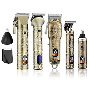 Lanumi 7 Set Professional Hair Clippers for Men, Beard Trimmer, Nose Hair Trimmer, Electric Shaver, Clippers and Trimmers Hair Cutting Kit, Grooming Kit Mens Gifts