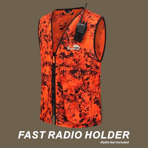 Full mundur Blaze Camo Orange Jagdweste Jagd Sicherheit leichte Weste mit mehreren Taschen für Erwachsene Unisex