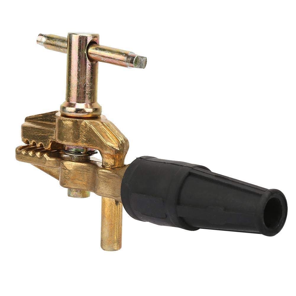 Samfox Messa Terra Morsetto di Messa a Terra Utensili per Saldare con Fermacavo per Saldatura a Terra in Ottone 600A Saldatura Pesante per Saldatrice, Estrazione Dell'olio, Ingegneria Automobilistica