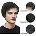 STfantasy Black Lace Front Mens Wigs 6X4X0.5 T Part Lace Short Wigs with 150% Density Side Part Synthetic Hair for Men Man Male Daily Used Costume Party Halloween Cosplay Updated Soft Hair