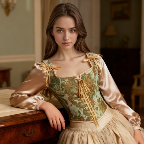 Bustier floral couvrant entièrement la poitrine style rétro