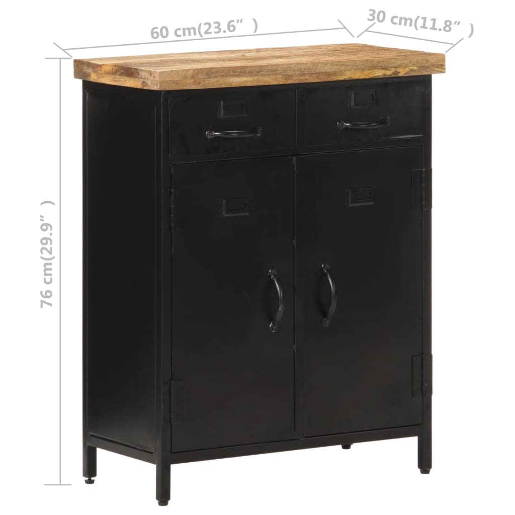 Aparador de Cocina Aparador multifuncionalAparador de Madera de Mango Rugosa 60x30x76 cmAdecuado para Cocina Comedor