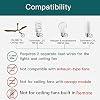 Nexete Ceiling Fan Control & Dimmer Wall Switch, 2 in 1 Light and Ceilig Fan Combination Light Switch,Single Pole,No Wi-Fi Capability, Neutral Wire Needed.