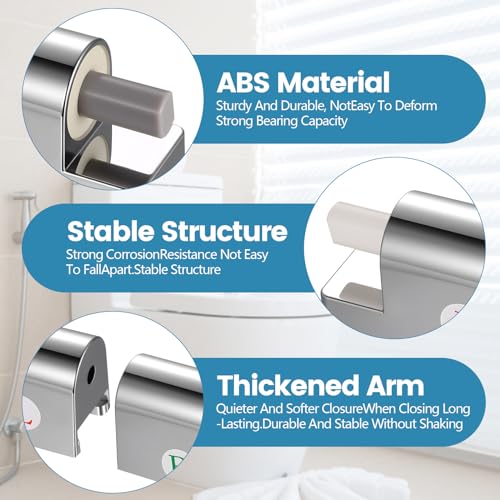 2 Set Universal Wc Sitz Halterung, Softclose Wc Sitz Befestigung Scharniere Ersatzteile, Soft Close Toilettensitz Befestigungsset Metallscharniere für Feste Toilettensitzteile Zu Installieren