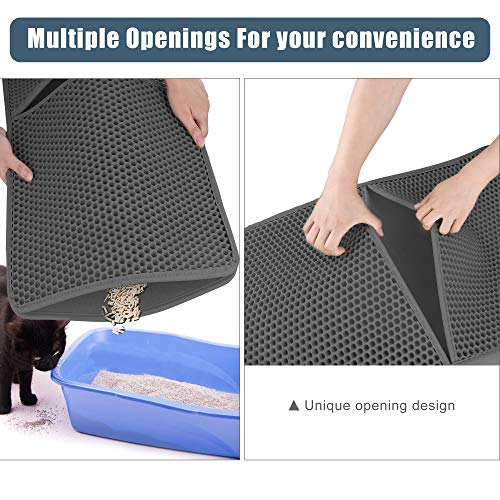 image for lesotc 2 Pieces Cat Litter Mat Litter Trapper Cat Litter Mat Anti-Trac