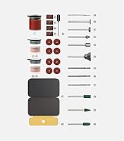 Vista 1 de HOTO Kit de Accesorios para Herramientas Rotativas, 60 Piezas de Accesorios, Lijado, Rectificado, Corte, Perforación, Afilado, Tallado, Grabado