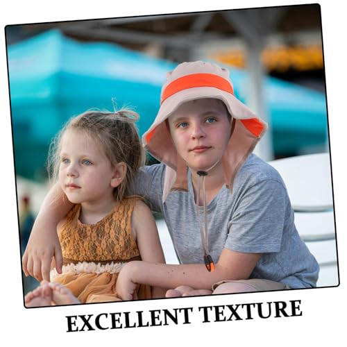 UPKOCH Wide Brim Fishing Beach Cap for Boy Girl and Lightweight Breathable Outdoor Sun Protection for Boys Grey3
