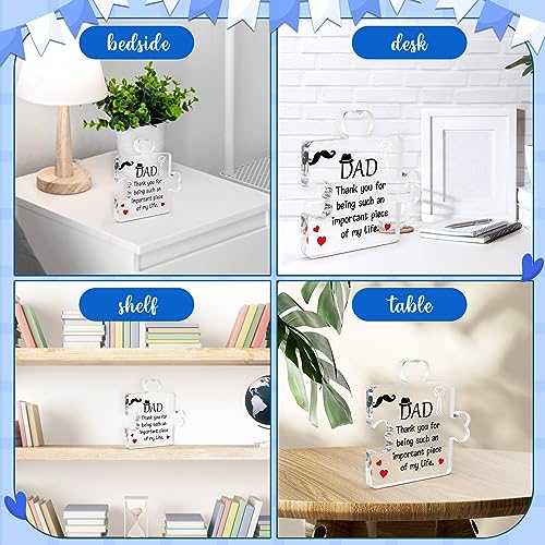 Placa acrílica para papá con diseño minimalista de puzzle 4