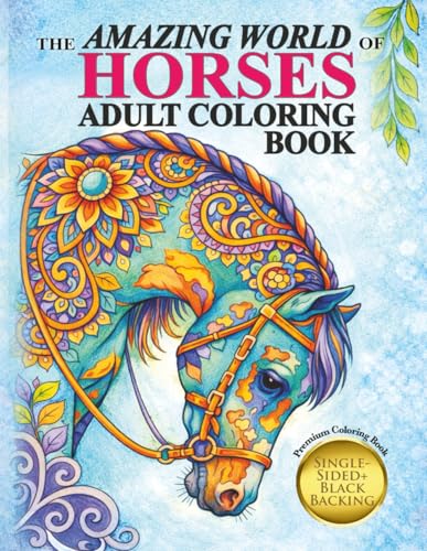 Malbuch für Erwachsene Pferde