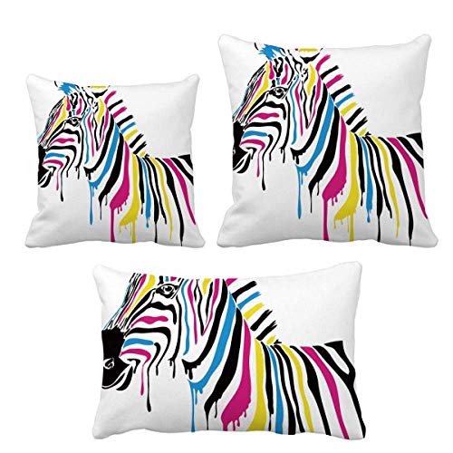 Coussin arc-en-ciel DIYthinker Pinto avec sa housse déco