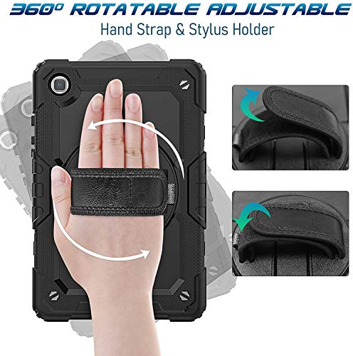 Samsung Galaxy Tab A7 Case 2020 | Herize Sm-T505/Sm-T500/Sm-T507 Case With Screen Protector | Full Body Shockproof Rugged Protective Durable Cover W/ Stand Shoudler Strap For Galaxy Tab A7 10.4 Inch #TOP3