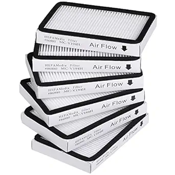 Artraise 6 Pack Kenmore EF-2 86880 Exhaust Vacuum HEPA Filters. Compare to Replace Sears Kenmore Part # 20-86880 (86880), 40320, EF2, 610445. Also Replaces Panasonic MC-V194H