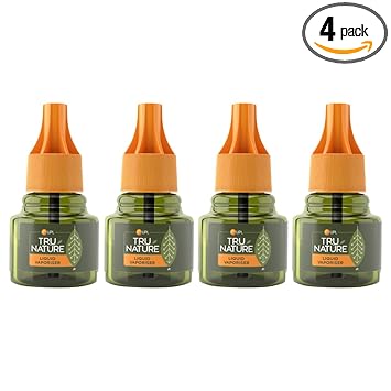 Tru Nature Herbal Mosquito Repellent Liquid Refill 45 ML – Pack Of 4 | Fit for All Machines | Paediatrician Certified | Effective for 45 Nights | Plant Based | Chemical Freed - image, photos