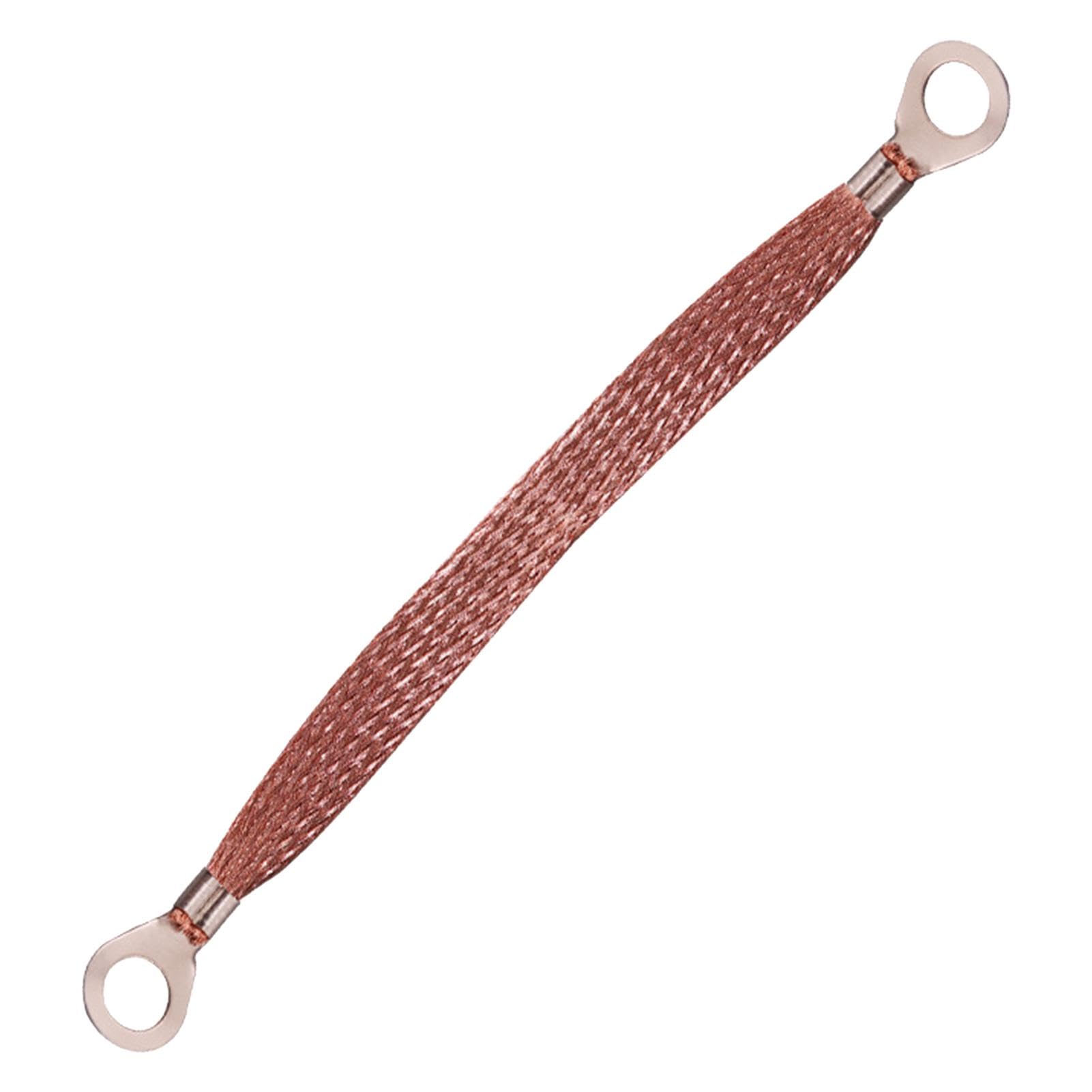 Generic Engine Ground Strap - Flexible Vehicle Grounding Wire | Portable Ground Cable Strap | Copper | Multicolor | Passenger Car Compatible