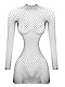 XIUSEMY Damen Dessous Fishnet Kleid Mesh Bodysuit Durchsichtig Beachwear(Schwarz M)