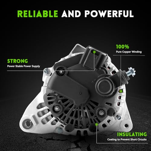 Image of 11188N New Alternator Replacement for Hyundai Santa Fe 05-06 V6 2.7L,Sonata 05,Tiburon 05-08,Tuscon 05-09,Magentis Optima 05-06,Sportage 05-10,37300-37800 AMA146 AVA0066 400-40016