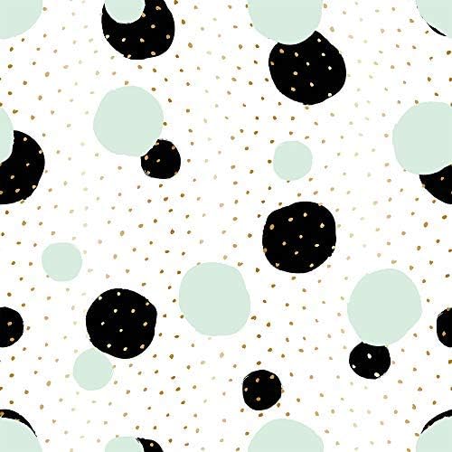 Walls By Me Peel and Stick Black and Green Teens Removable Wallpaper 1815-2ft x 4ft (61x122cm)
