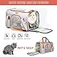 PETCUTE Transportbox Katze und Hunde,Katzentransportbox mit Abnehmbare Matte,Faltbare Atmungsaktiv Katzentasche mit Reflektierender Streifen,Verstellbarer Schultergurt,Airline Genehmigt