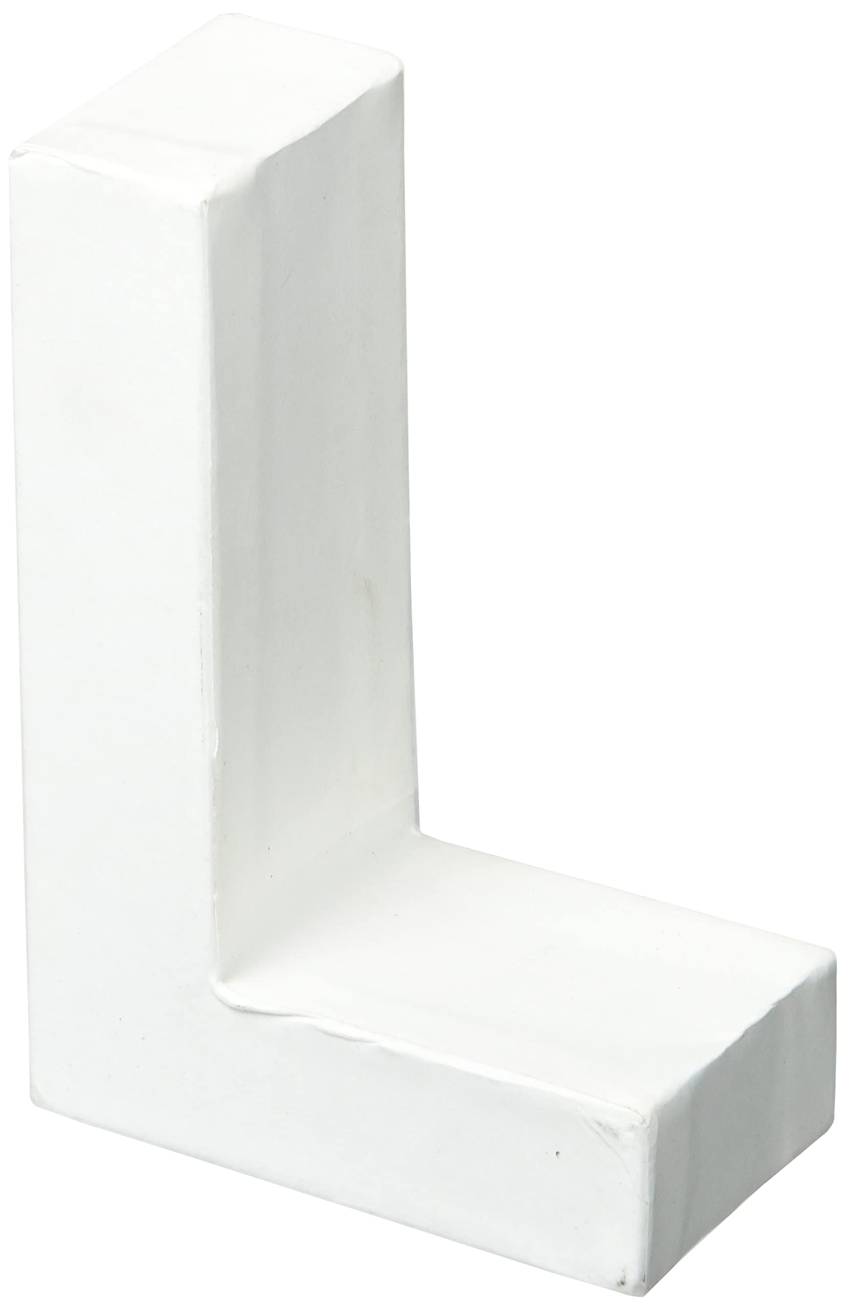 GLOREX Cardboard Letter L, White, 10 x 7 x 3.5 cm