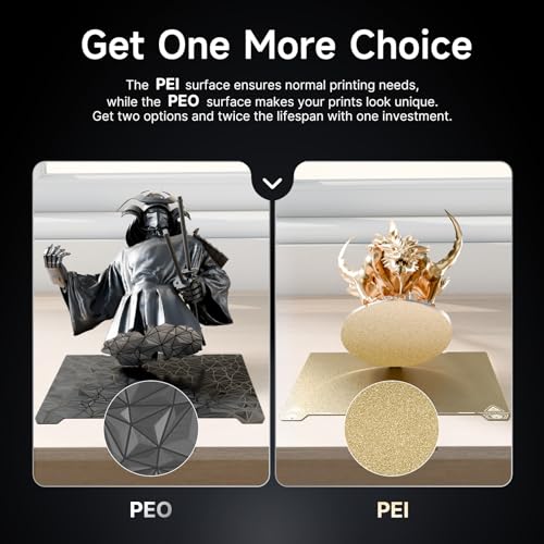 YOOPAI Doppelseitig Texturiert PEI + Glattes PEO Druckplatte 235x235mm, Magnetisch Spring Steel Druckbett für Creality Ender 3/ Ender 3 Pro/Ender 3 V2/ Ender 3 S1/ Ender 3 Neo/Voxelab Aquila – Bild 3