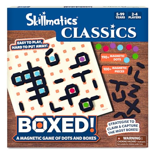 Skillmatics Magnetic Dots & Boxes Game – Classic Family Strategy ...
