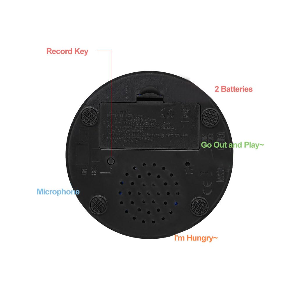 Cerioll Buzzer Enregistrable, Buzzer Chien, Buzzer Sonore et Lumineux, 2 Pièces Bouton Chien, Bouton Enregistreur, Buzzer Sonore, Bouton Chien Communication, Boutons pour Chiens pour la Communication