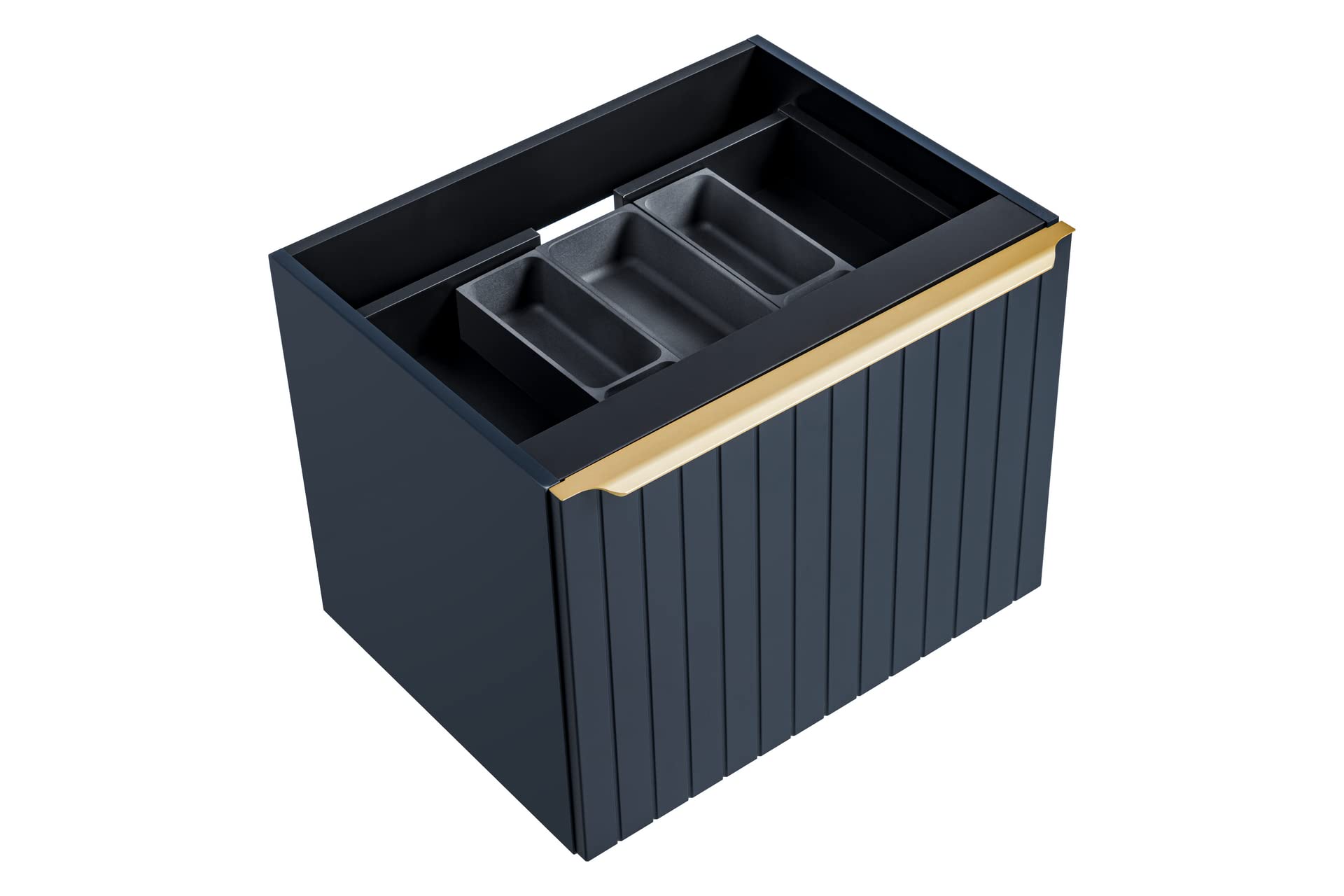 PIASKI Santa FE Deep Blue 80 cm szafka pod umywalkę z blatem, granatowa wisząca szafka pod umywalkę (tylko meble)