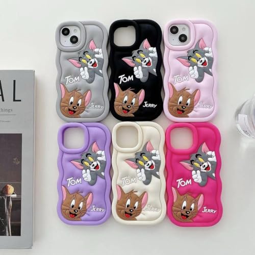 Image of MIDOS Back Cover Compatible with iPhone 15 Plus Soft Silicone 3D Cute Cartoon Full Protective Case for iPhone 15 Plus (Baby Pink)