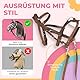 Panduro Hobby Horse Zubehör, Bollard und Grackle-Zaumzeug für Steckenpferde, verstellbar, stilvolle Dekoration für Hobbypferde – Braun