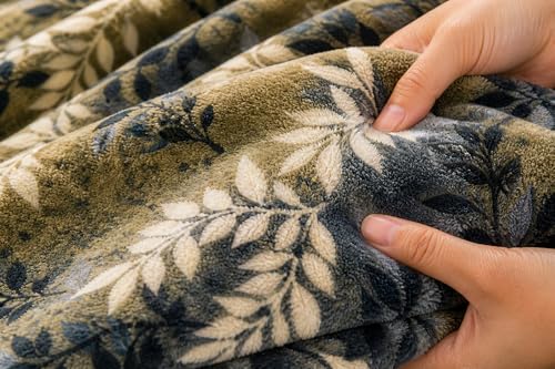 Image of Flannel AC Blanket (78x88 Inches) - 155 GSM Lightweight Ultra Soft Cooling Blanket, Multipurpose AC Blanket & Warm Top Sheet for Medium Beds, Breathable & Cozy, Grey & Gold