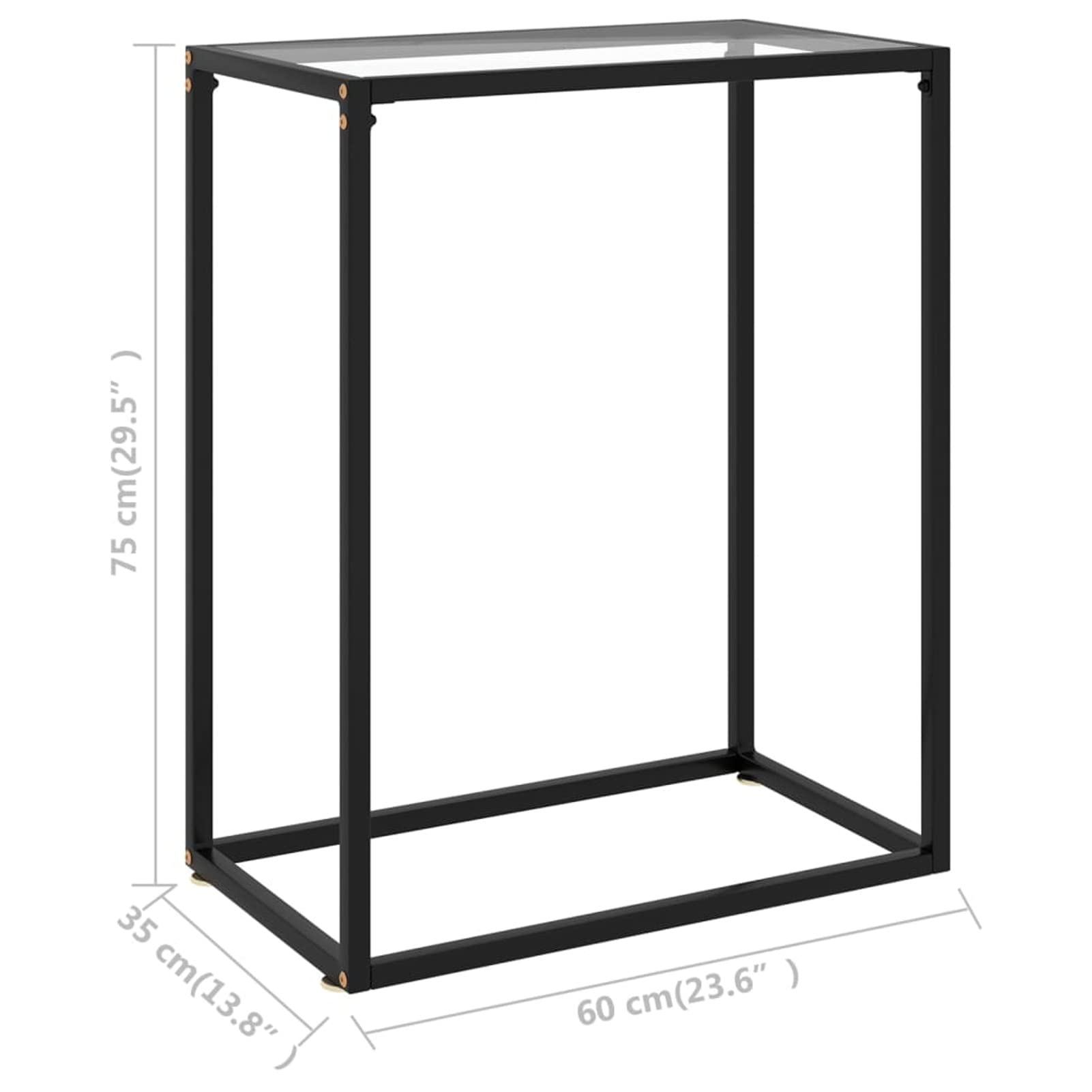 Produktbild von VidaXL Konsolentisch Transparent 100x35x75 Cm Hartglas Kaufen Bei