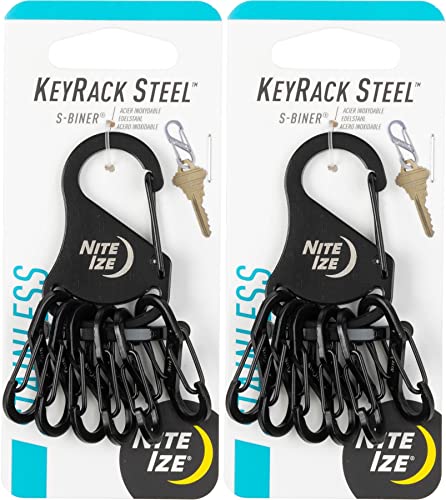 Key Rack Black/Stainless Steel S-Biners Nite Ize Krs-03-01