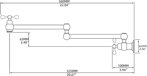 Miniatura 5 de WHSHOWER Plegable solo frío cocina grifo montado en la pared latón giratorio fregadero grifos solo agujero cocina olla relleno grifo doble