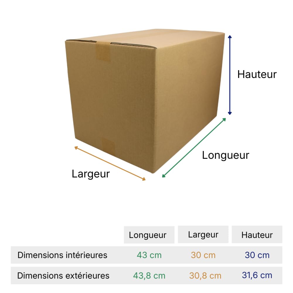 Opakowanie kartonowe L - Zestaw 40-43x30x30 cm - Wzmocnione - Odzież, Buty, Bielizna - Life Pack